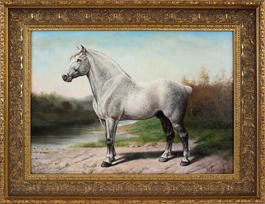 Дерюгин Виктор Юрьевич. Лошадь серая в яблоках 